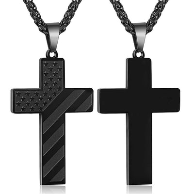 Cross Flag Necklace Letters High Sense Hip Hop