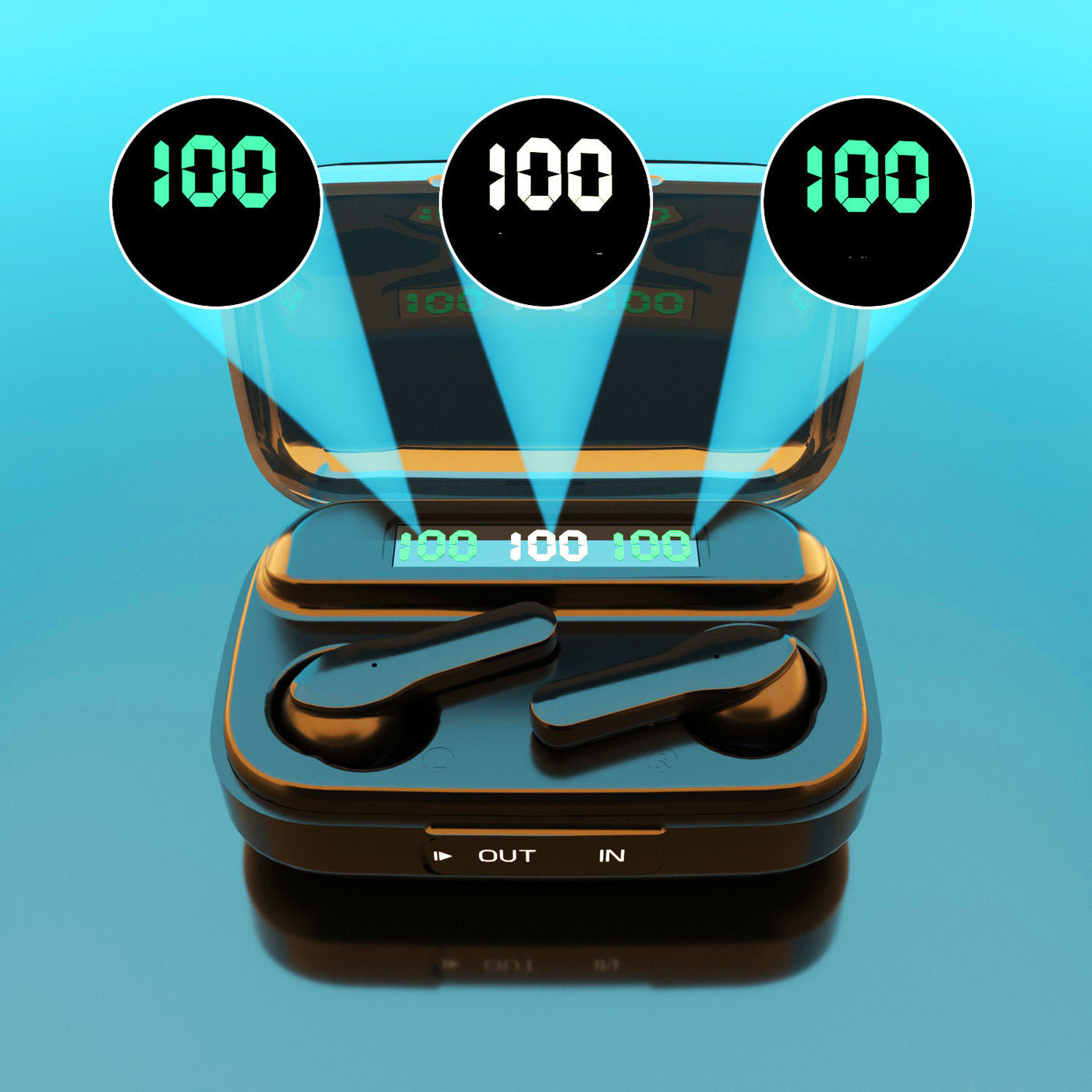 New Wireless Bluetooth Headset 5.0 Touch Digital Display