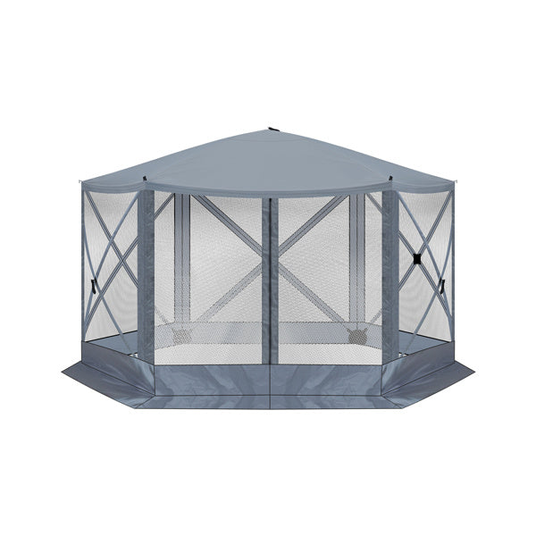 12X12ft Dark Gray Hexagonal Automatic Folding Tent