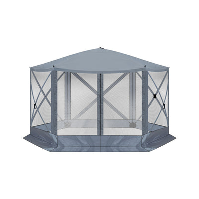 12X12ft Dark Gray Hexagonal Automatic Folding Tent