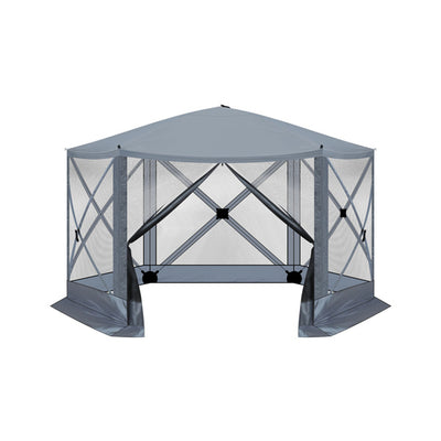 12X12ft Dark Gray Hexagonal Automatic Folding Tent