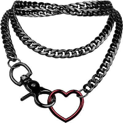 Heart-shaped Multi-layer Cuban Necklace