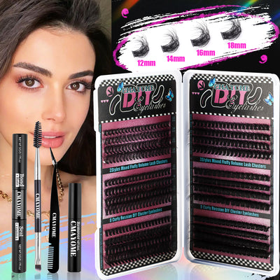 DIY 456 Clusters Large Capacity Eyelashes Assortment Pack