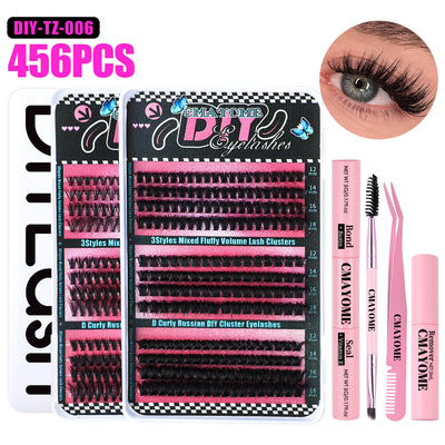 DIY 456 Clusters Large Capacity Eyelashes Assortment Pack
