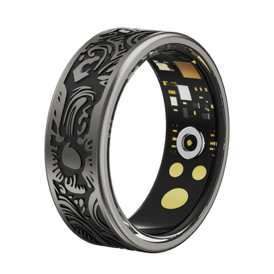 Retro Style Smart Ring Heart Rate And Blood Pressure