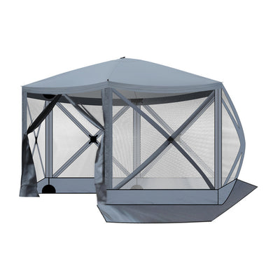 12X12ft Dark Gray Hexagonal Automatic Folding Tent
